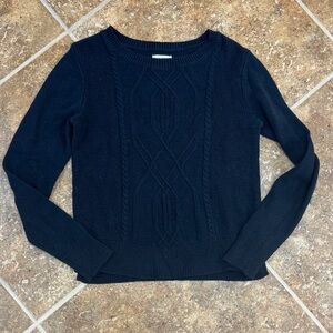 Charming Charlie Black Cable Knit Sweater